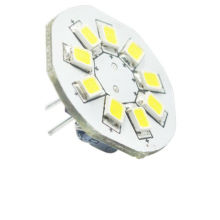 Lâmpadas G4 com 9LEDs, SMD2835, pino lateral e pino preto, 12V AC DC e 10-30V DC